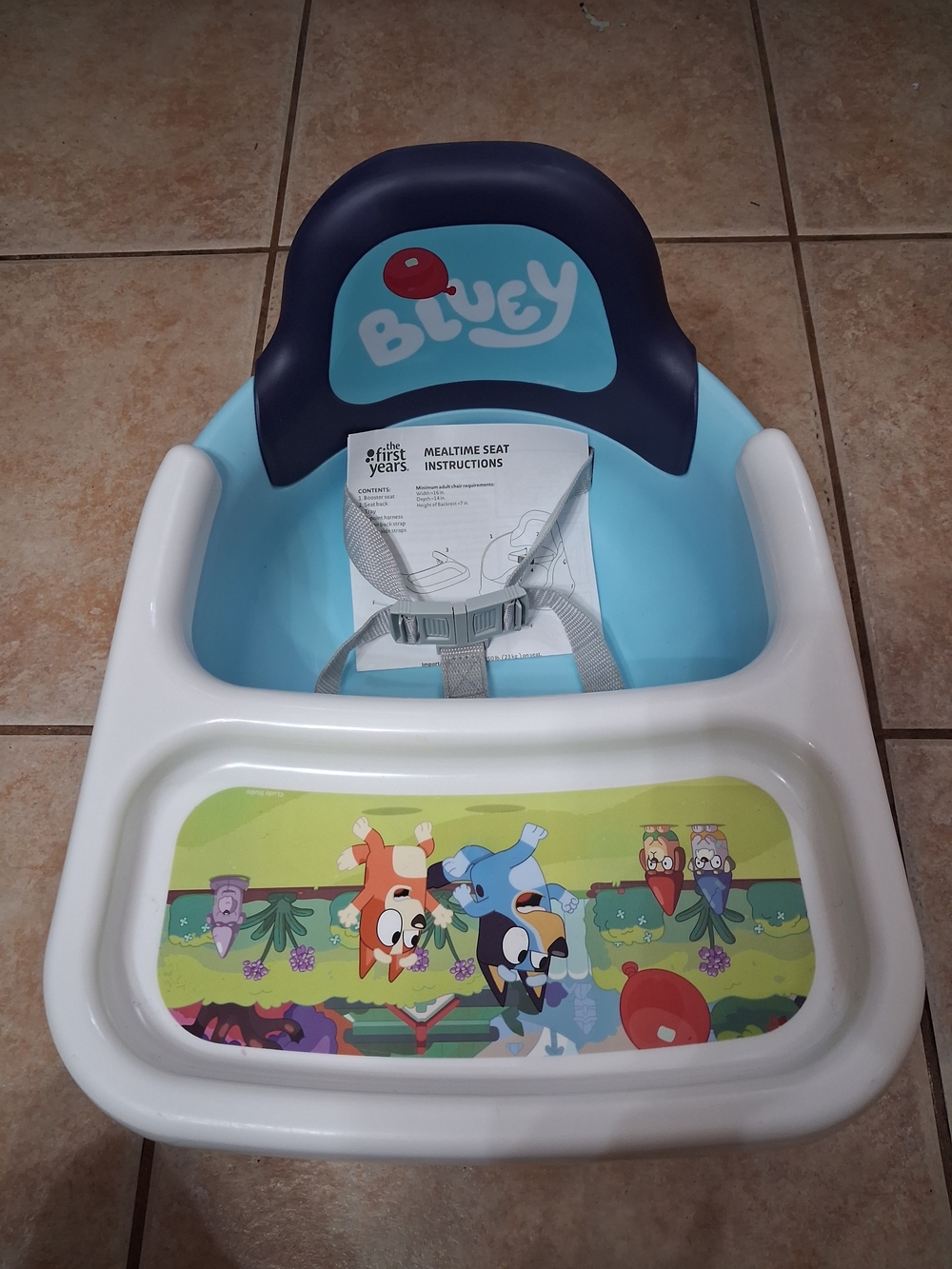 NEVER BEEN USED Bluey Baby Mealtime Booster Seat